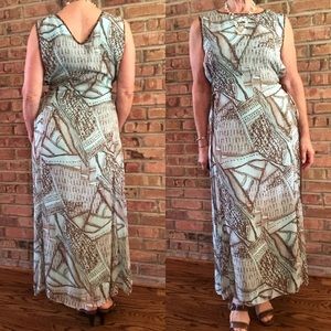 K.D. Spring lace-up maxi dress. Sz M